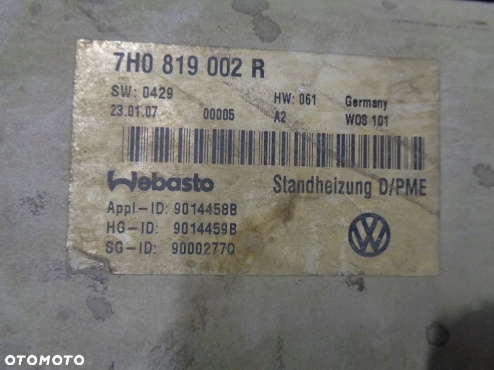 WEBASTO 7H0819002R SUCHE TRANSPORTER T5 2.5 TDI - 2