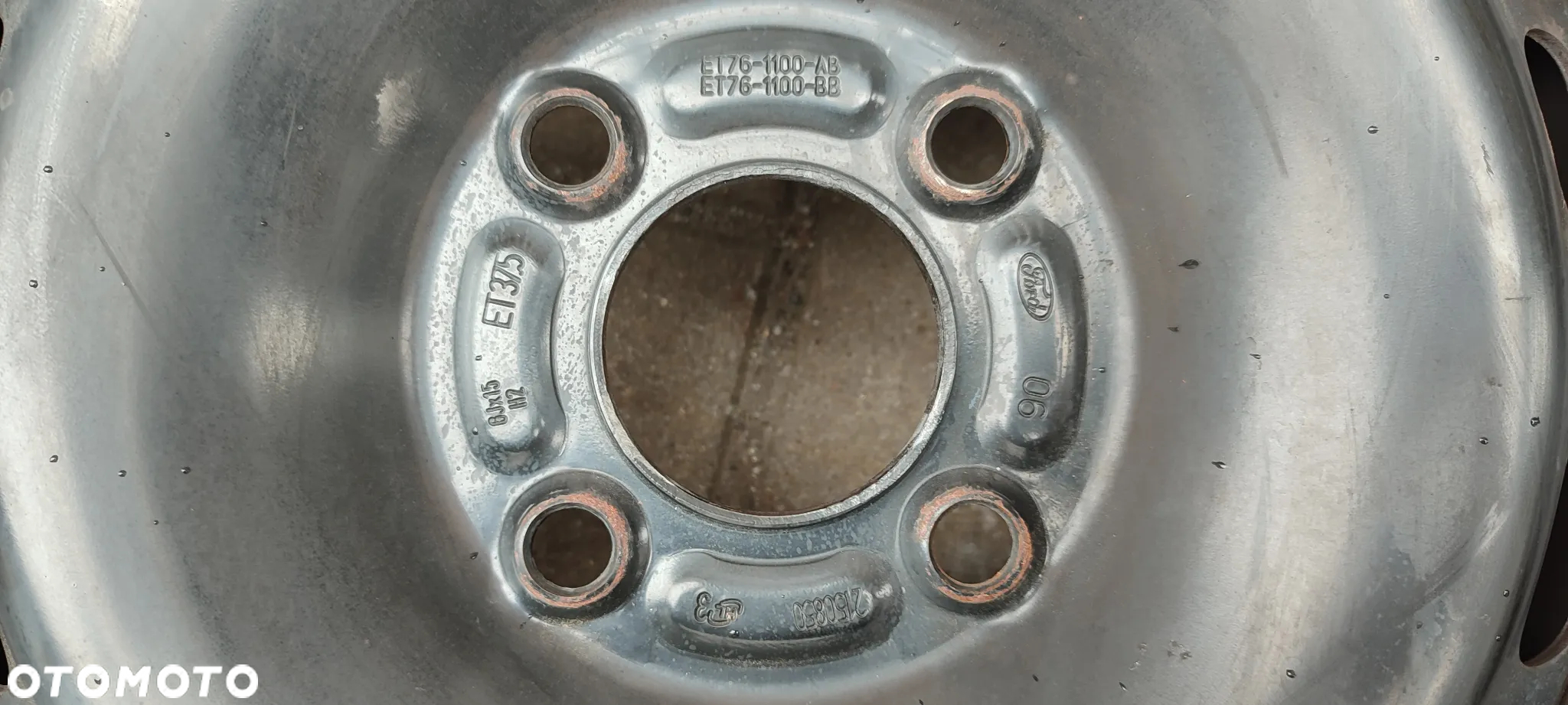 FELGI STALOWE 4x108 6Jx15 CALI ET 37,5 FORD FIESTA MK7/MK8 FORD B MAX + CZUJNIKI 4 SZTUKI KOMPLET - 6