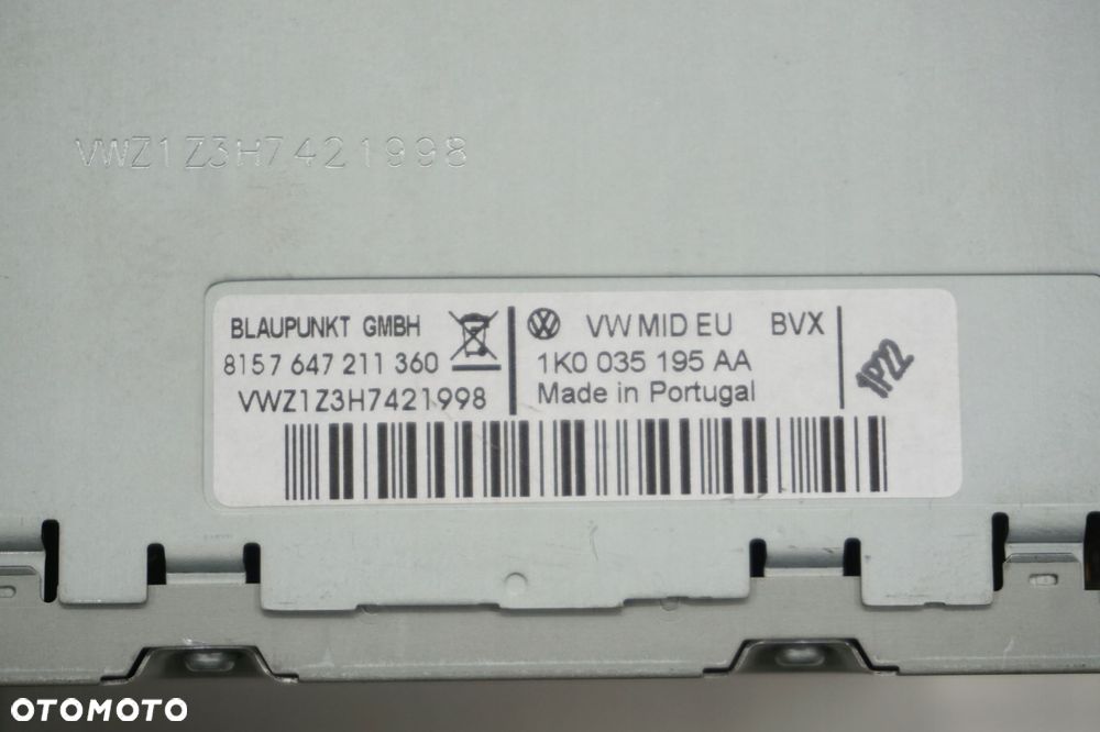 VW TIGUAN 5N 08R RADIO CD 1K0035195AA - 3