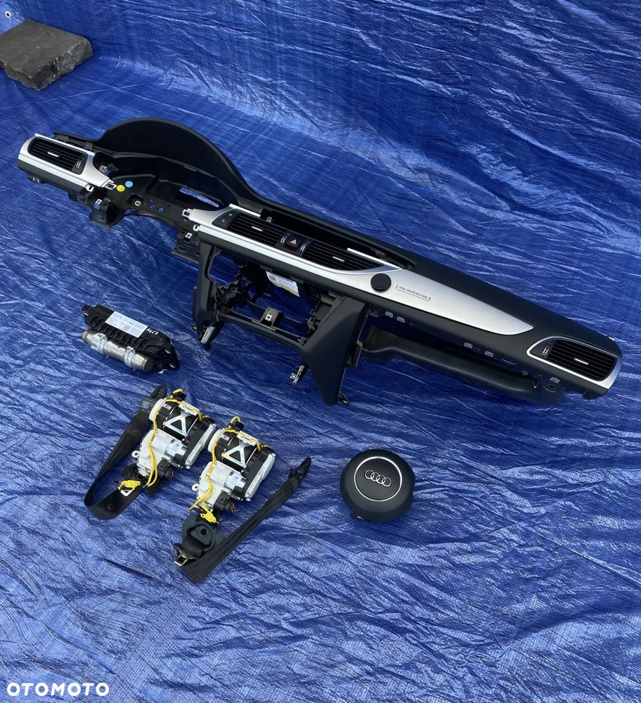 AUDI A6C7 4G LIFT DESKA ROZDZIELCZA KONSOLA HEAD UP KOKPIT PODUSZKI AIRBAG PASY 11-18 ORYGINAŁ KOMPLET - 9