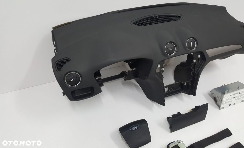 FORD MONDEO MK4 DESKA ROZDZIELCZA KONSOLA KOKPIT PULPIT PODUSZKI AIRBAG AIR BAG PASY KIT SET - 2