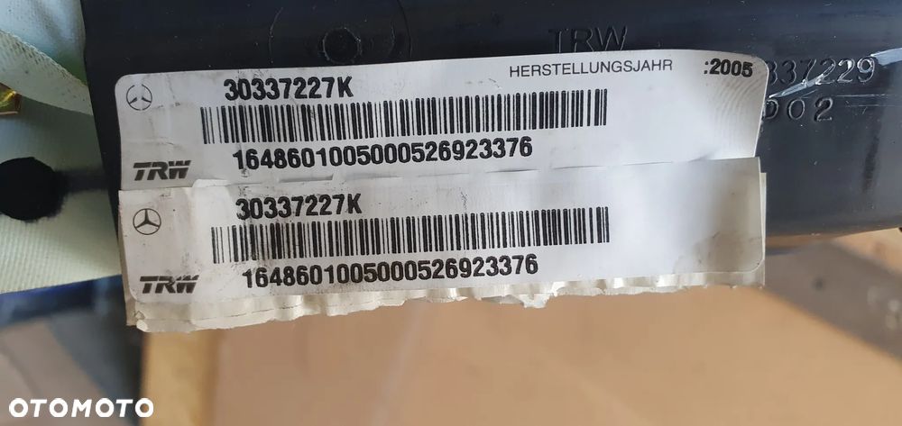 Kurtyna Airbag poduszka prawa Mercedes ML W164 1648601005 - 6