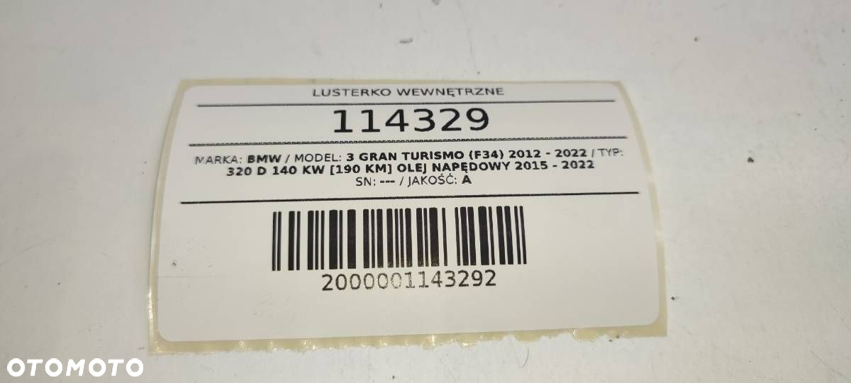 LUSTERKO WEWNĘTRZNE WSTECZNE BMW F34 3 GT EUROPA - 4