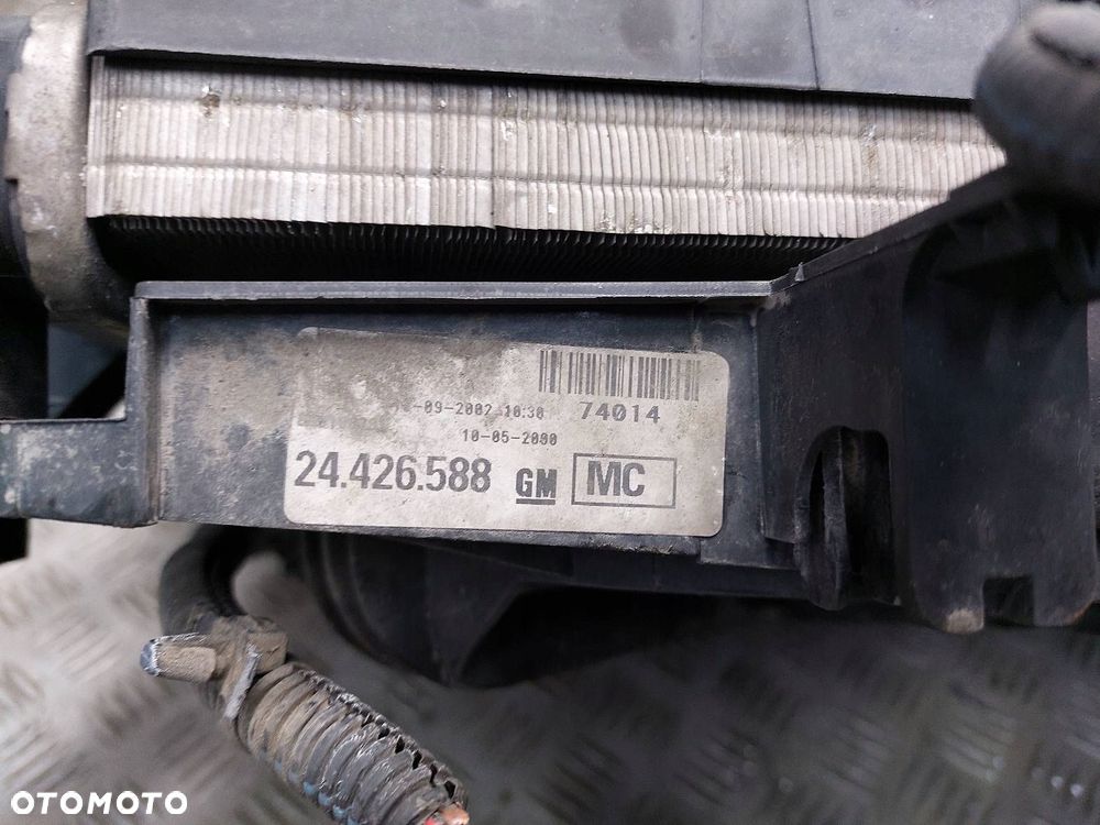 CHŁODNICE KOMPLET + WENTYLATOR OPEL CORSA C 1.2 16V 24426588 24445193 - 3