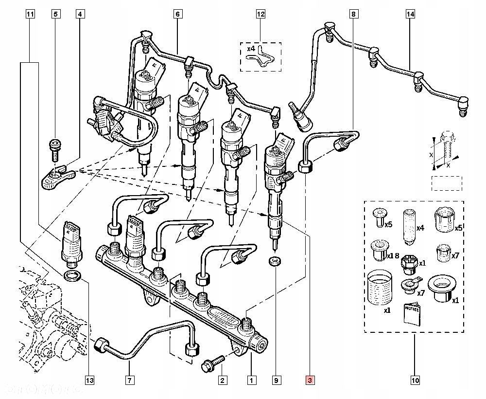 wtrysk wtryski renault laguna ii 1.9 dci 8200100272 0445110 - 2