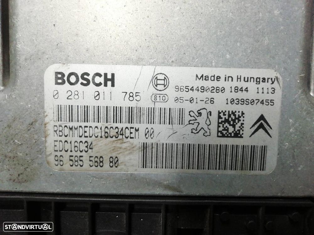 CENTRALINA MOTOR UCE CITROEN C3 I 2005 -9658556880 - 4