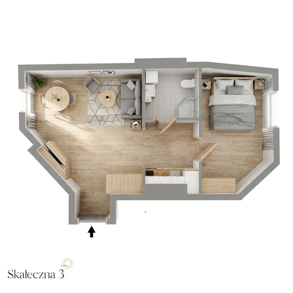 42,03 m², kamienica z windą · Kazimierz