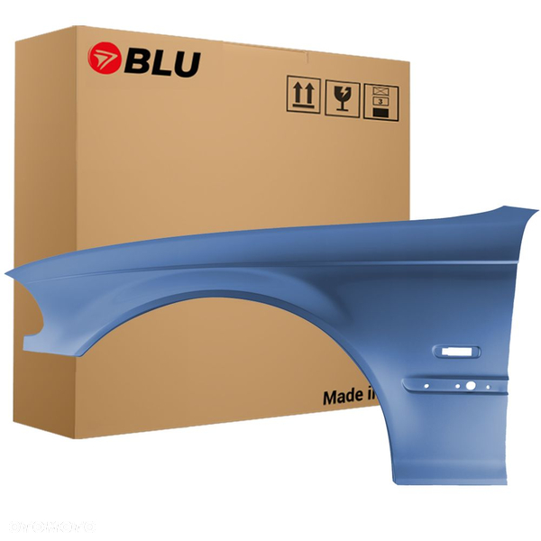 BLU Błotnik BMW 3 E46 372 lewy niebieski 98-01 przód sedan touring StahlBlau