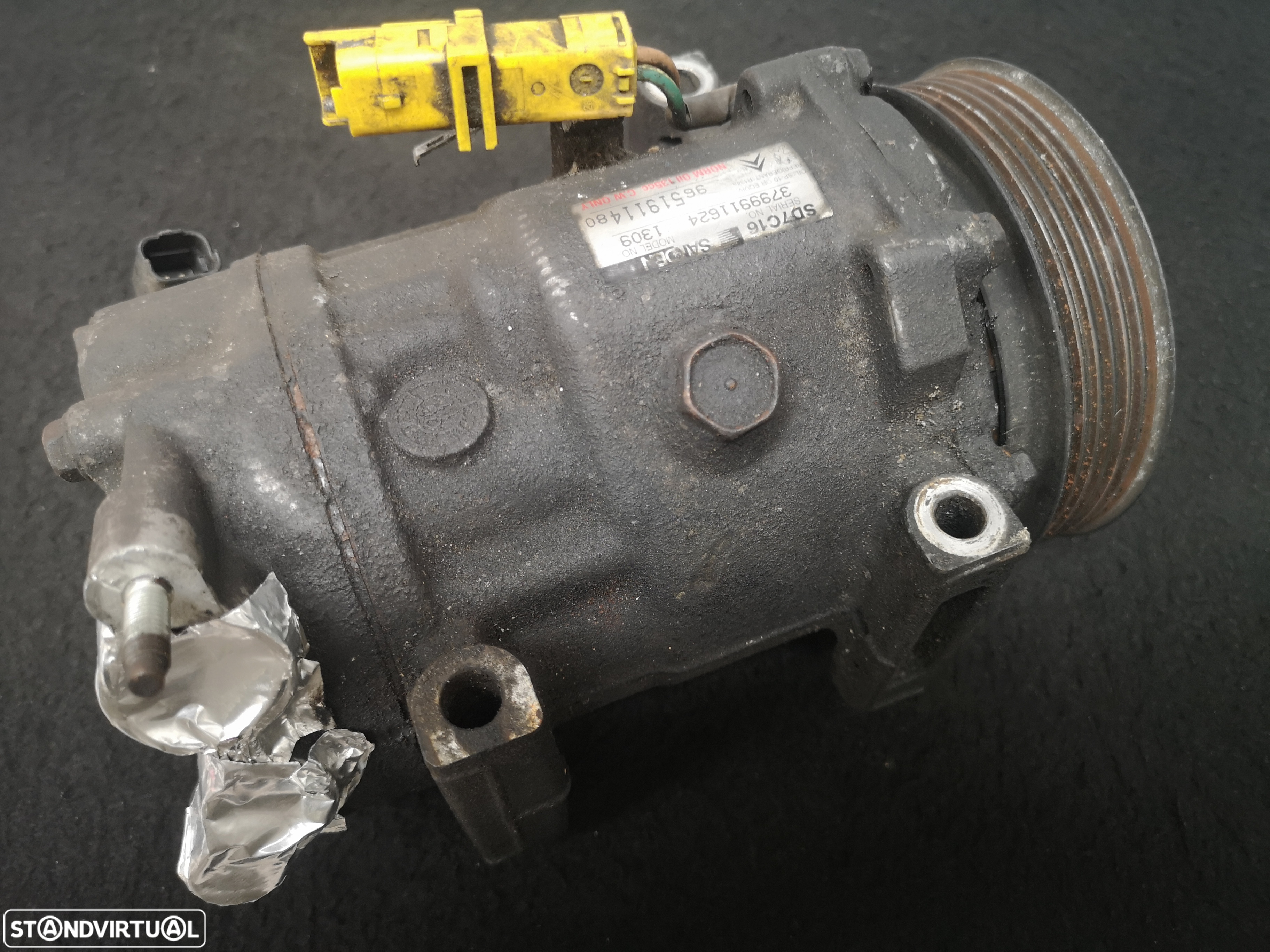 Bomba Compressor de Ar Condicionado Peugeot 307 1.6hdi 2006-2009 - 6