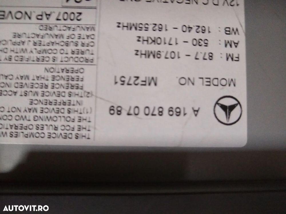 radio stereo CD Player sprinter 2.5, 3.5 - 2