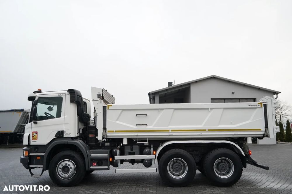 Scania P 410 / 6x4 / BASCULĂ DUBLU / HYDRODOLTA / BOARDMATIC / AUTOMATĂ / EURO 6 - 12