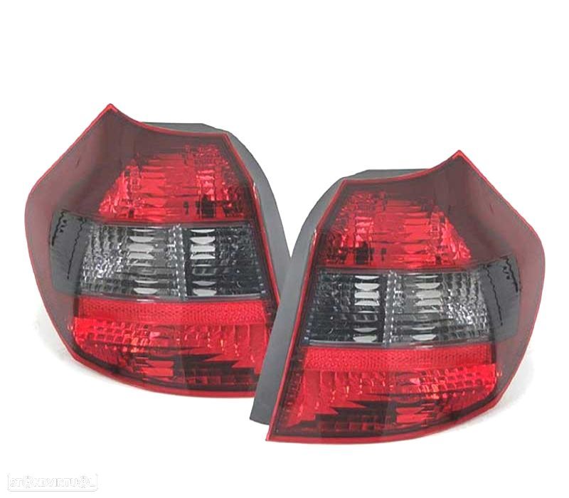FAROLINS TRASEIROS TRASEIROS BMW E81 E87 04-07 VERMELHO FUMADO - 2