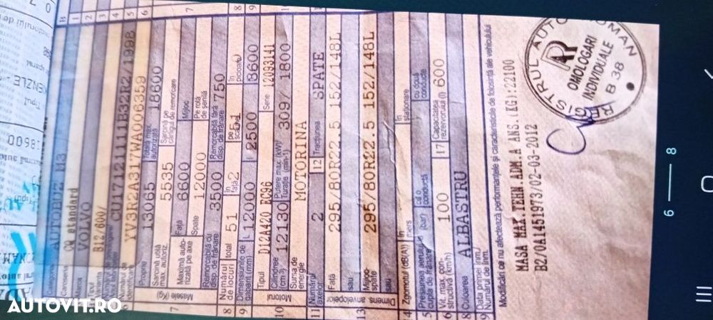 Piese autocar Volvo Drogmoller din 1998 - 7