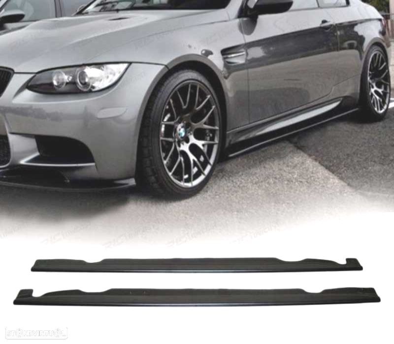 EXTENSÕES DE EMBALADEIRAS BMW E92 E93 06-14 LOOK M3 PRETO BRILHANTE - 1