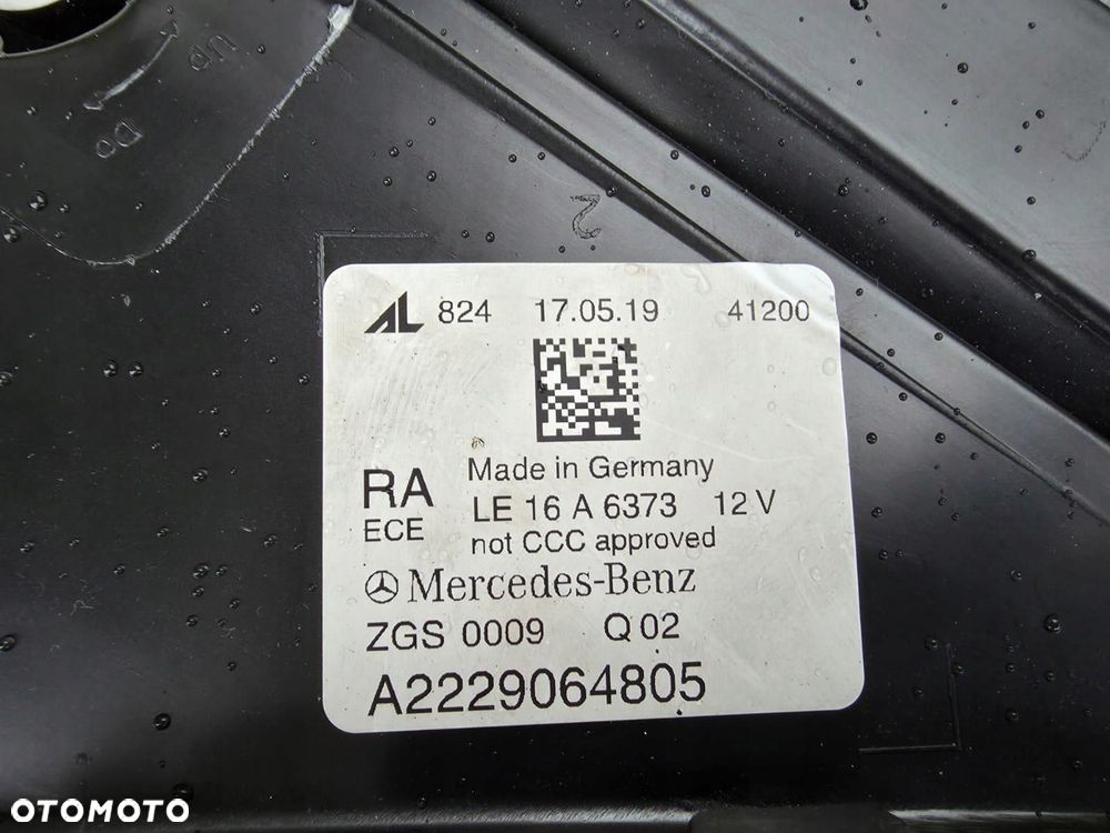 MERCEDES S KLASA 222 W222 LIFT Lampa prawa Full Led Multibeam A2229064805 - 13