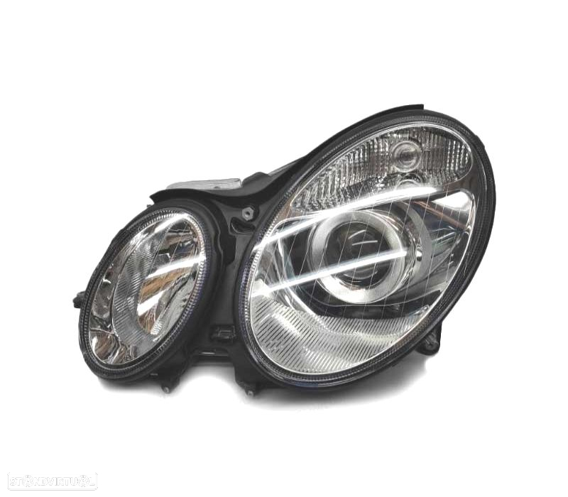 FARÓIS OPTICAS XENON PARA MERCEDES W211 E CLASSE 02-06 - 2