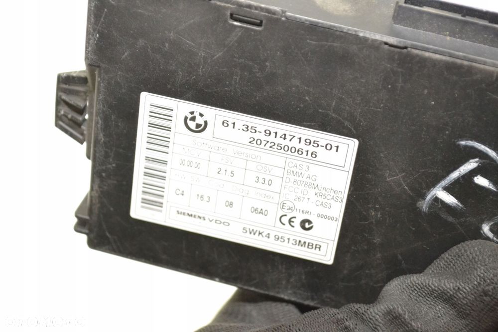 MODUŁ STEROWNIK CAS BMW E90 E91 E92 E93 9147195 - 5