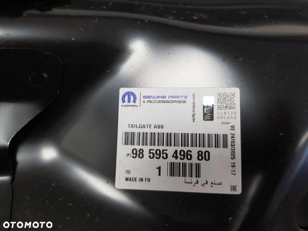 FABRYCZNIE NOWA ORYGINALNA KLAPA BAGAŻNIKA CITROEN BERLINGO 3 III PEUGEOT PARTNER 2 II 08-18 - 7