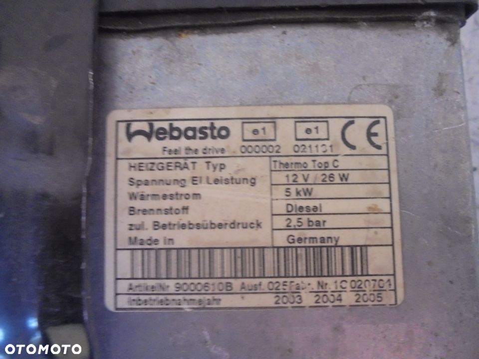 WEBASTO MAZDA VI 66724B DIESEL 9000610B - 3