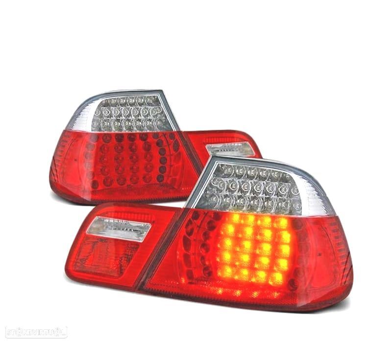 FAROLINS TRASEIROS BMW E46 COUPÉ 99-03 LED VERMELHO CRISTAL - 2