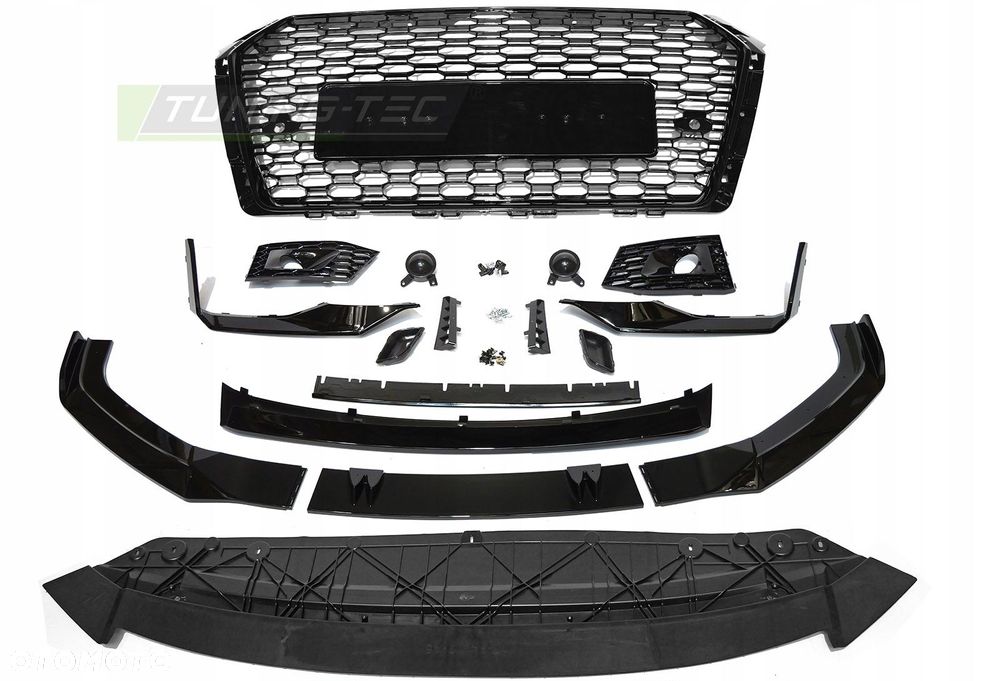 zderzak przedni kpl grill kratki pdc spryski sport look audi a4 b9 8w 0 15- - 5