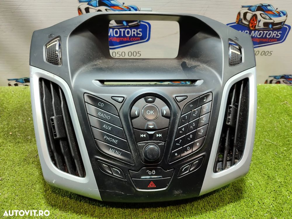 CONSOLA CENTRALA COMENZI AUDIO / GRILA FORD FOCUS MK3 BERLINA 1.6 DIESEL 2012 COD OEM BM51-A014L21 / BM51-A014L21-AC / BM51-A014L20-AC / 2011-2015 - 1