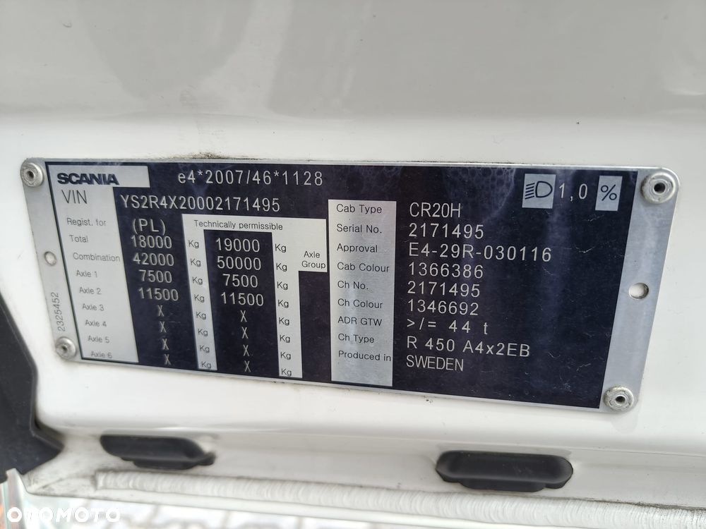 Scania R450 EURO 6 AUTOMAT RETARDER / NOWE OPONY! 2 ZBIORNIKI 700L . PO KONTRAKCIE - 22