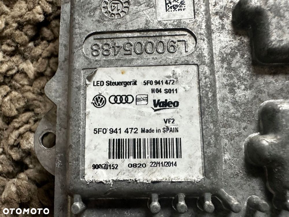 MODUŁ PRZETWORNICA ŚWIATEŁ LED SEAT LEON III 3 5F 5F0941472 - 3