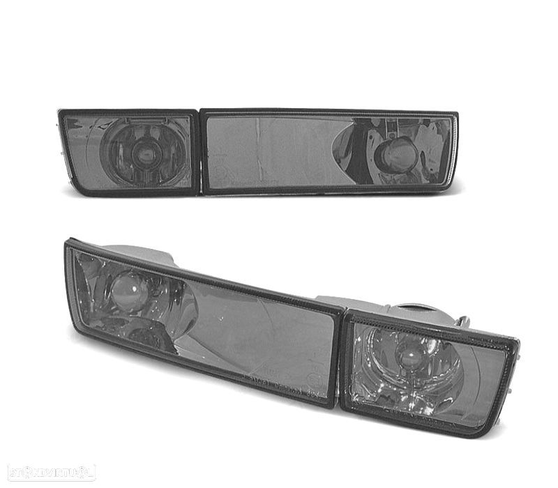 FARÓIS NEVOEIRO COM PISCA VOLKSWAGEN VW GOLF 3 VENTO 91-97 CROMADO FUMADO - 1