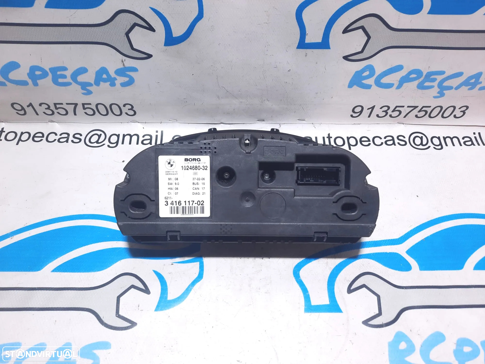 QUADRANTE MOSTRADORES MILHAS KM  BMW X3 E83 102468032 PAINEL INSTRUMENTOS - 4