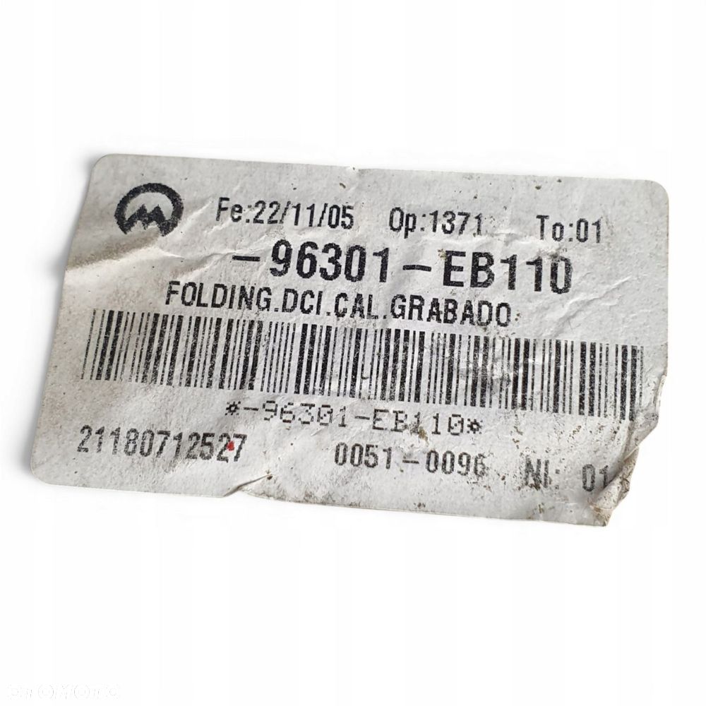PRAWE LUSTERKO KIEROWCY Nissan Navara D40 Pathfinder R51 5 Pin Europa - 10