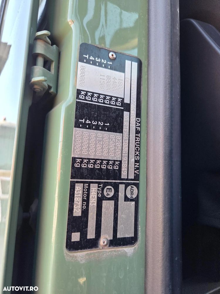 DAF XF530, 2018, 601.155km, KIT BASCULARE, AUTOMATA+INTARDER 6 trepte, FRIGIDER, XENON, Fuste laterale, Jante Aluminiu, Anv 315/80R22,5 80% OK, Goarne, girofaruri, rulat doar in GERMANIA, leasing 3 ani-rata leasing 3400 lei, CIV, PROMOTIE 22900 EUR+tva - 28