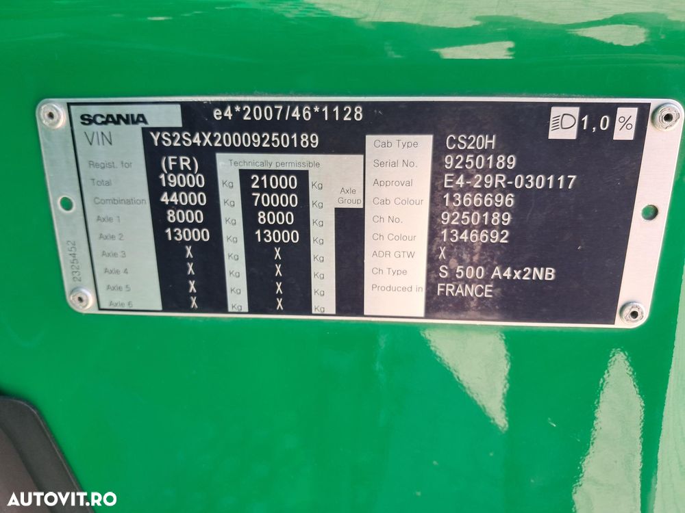 Scania S500 TOPLINE 500CP EURO 6 AUTOMAT - 32