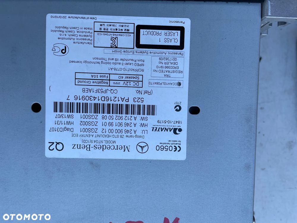 RADIO Z NAWIGACJĄ  WYŚWIETLACZEM MERCEDES W 246 - 5