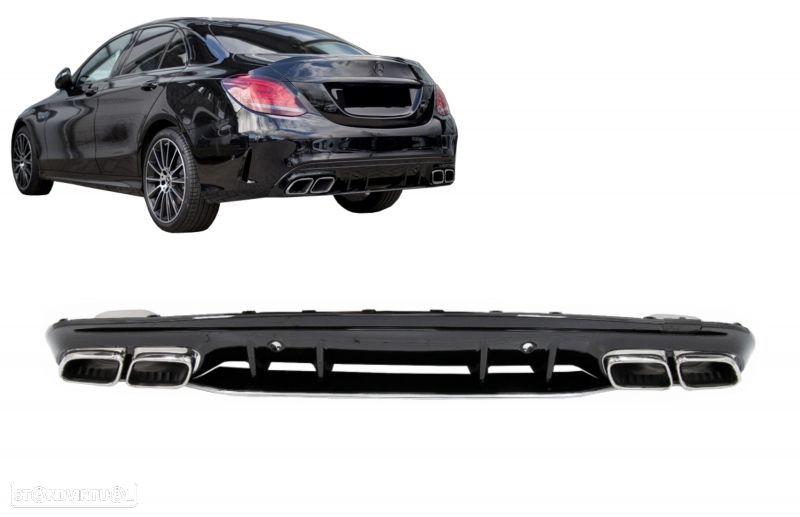 Difusor Traseiro Mercedes C W205 C63 AMG - 1