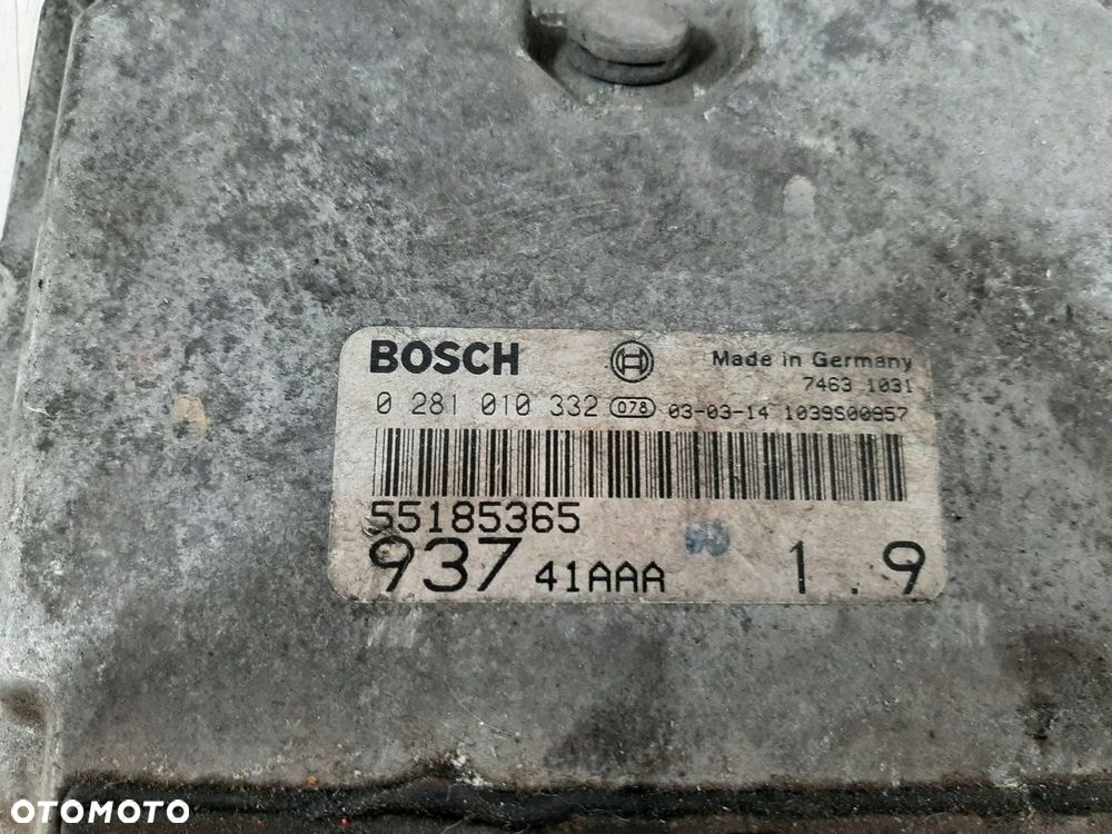 ALFA ROMEO 147 1.9JTD 03R STEROWNIK SILNIKA ZESTAW 0281010332 55185365 - 4