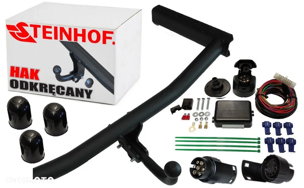 HAK HOLOWNICZY Z KULĄ ODKRĘCANĄ NA DWIE ŚRUBY +MODUŁ7PIN/13P+WIĄZKA do SKODA SUPERB 3U 2004do2008