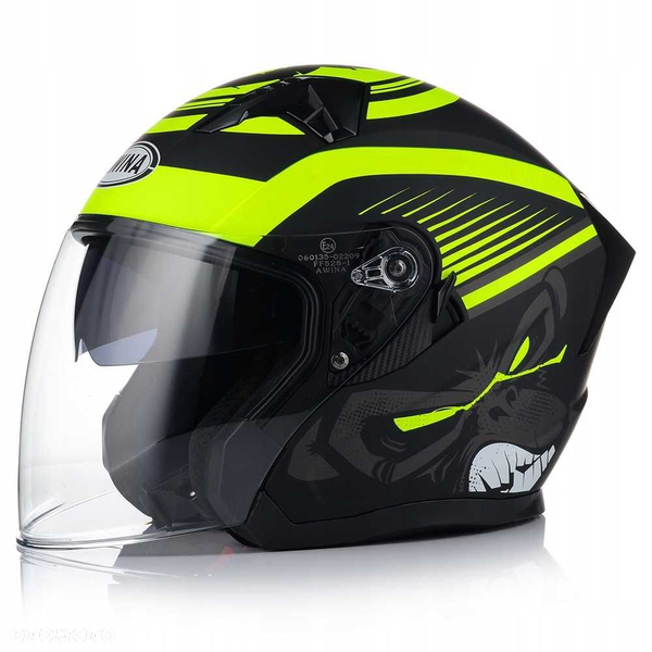KASK motocyklowy otwarty z blendą homologacja ECER 22.06