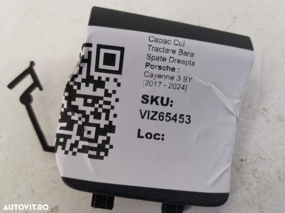 Capac Cui Tractare Bara Spate Dreapta Porsche  Cayenne 3 9Y 2017 2018 - 4