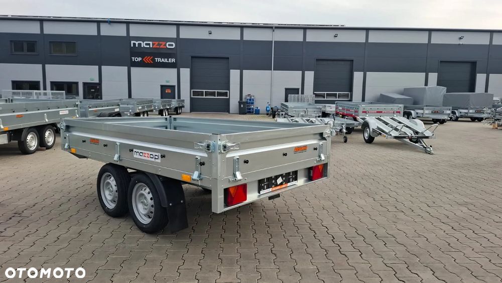 Neptun DOSTAWA! Przyczepa platforma wym. 263x145x30cm koła pod spodem N7-263 2 BaseLine, wszystkie burty DEMONTOWALNE, DMC 750kg GN87 - 7