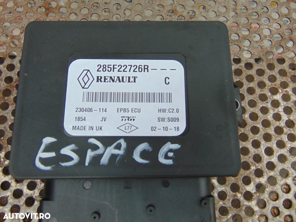 Modul frana mana Renault Espace 5 cod 285f22726r megane 4 modul parcare - 2