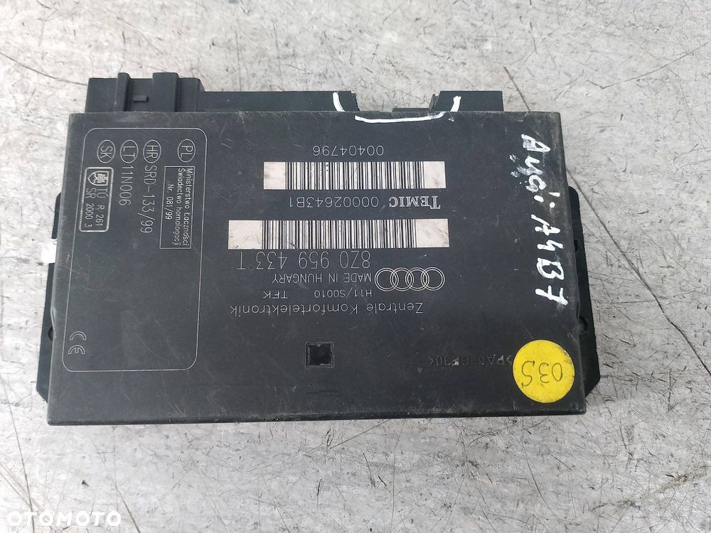 MODUŁ KOMFORTU AUDI A4 B7 8Z0959433T 2.0 - 7