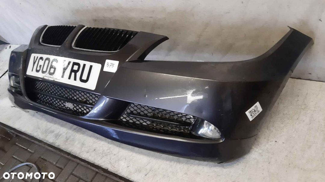 ^ ZDERZAK PRZÓD PRZEDNI BMW E90 E91 HALOGENY SPARKLING GRAPHITE SZARY GRAFIT - 3