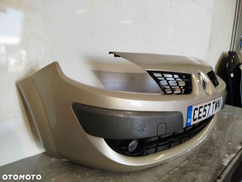 + ZDERZAK PRZÓD PRZEDNI RENAULT SCENIC 2 II LIFT FL TED11 ZŁOTY PIASKOWY HALOGENY - 3
