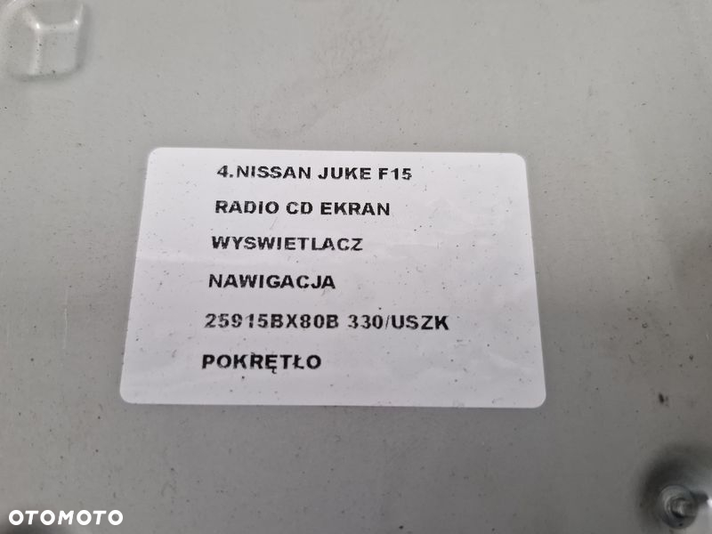 NISSAN JUKE 1 I F15 RADIO CD NAWIGACJA NAVI EKRAN WYŚWIETLACZ MONITOR 25915BX80B - 16