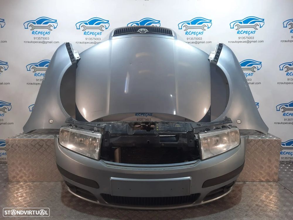 FRENTE COMPLETA SKODA FABIA 1 I MK1 6Y CAPOT PARACHOQUES GUARDA-LAMAS OTICAS RADIADOR VENTILADOR FRENTE FIBRA REFORÇO - 1