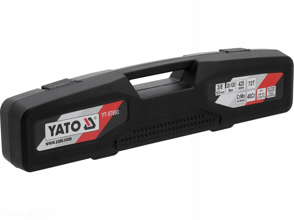 YATO KLUCZ DYNAMOMETRYCZNY 3/8" Z OKNEM NASTAWCZYM ZAKRES 20-120NM YT-07693 - 6