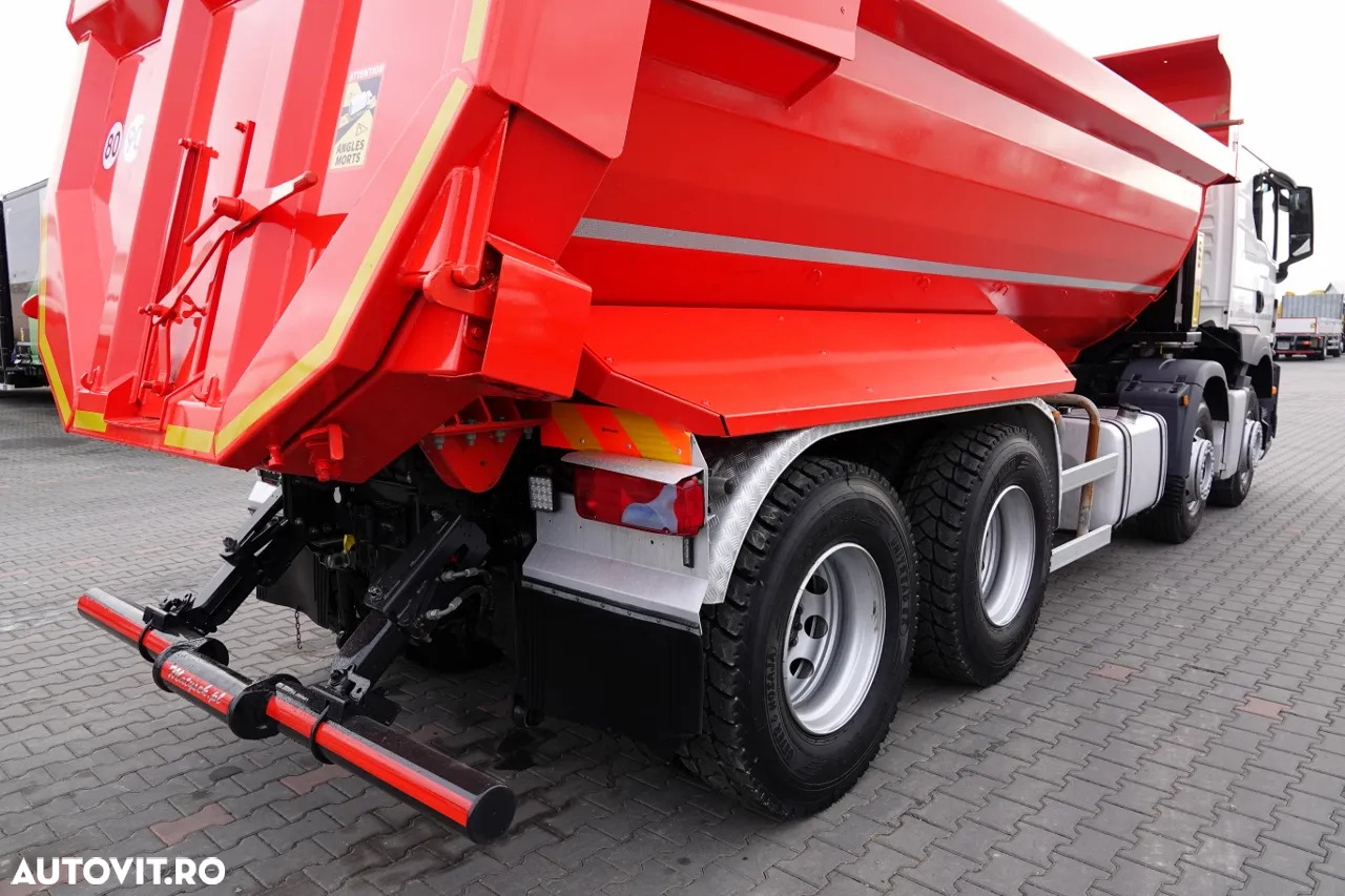 MAN TGS 35.430 / 8X4 / BASCULANĂ SPATE / HYDROCLAP / PNEURI 100% / 2022 / 109.000 PLN KM - 15