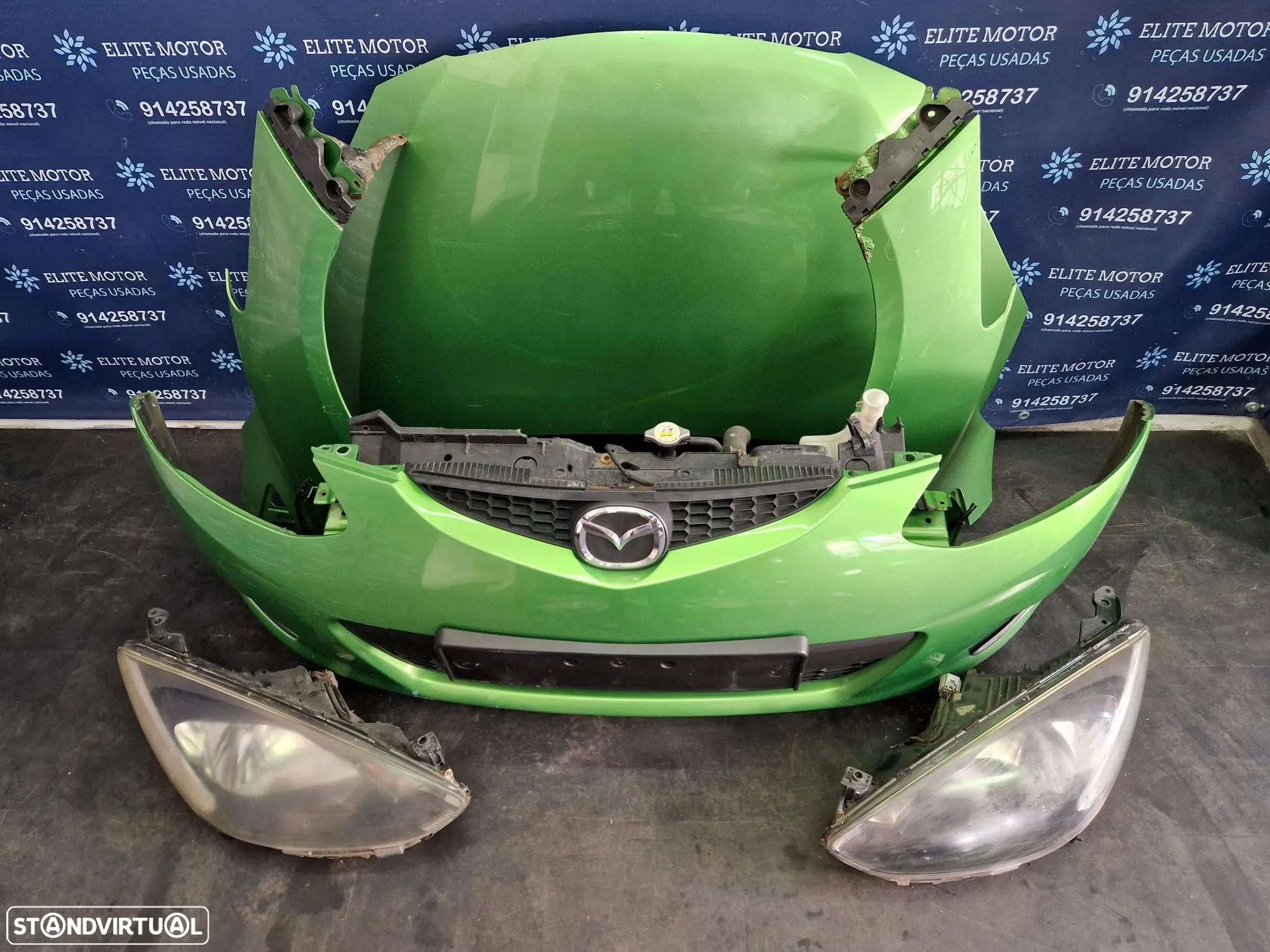 Frente completa usada MAZDA 2 capot parachoques guardalamas oticas radiador - 4