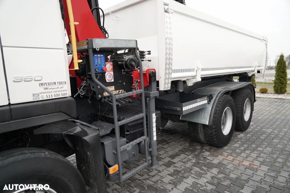 Volvo FMX 380 / 6x4 / BASCULATOR + HDS HMF 1820 K2 / HYDRODOLTA / RADIOCOMANDĂ / GRAPPA / ROTATOR / - 15